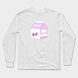 Strawberry Milk Carton Long Sleeve T-Shirt